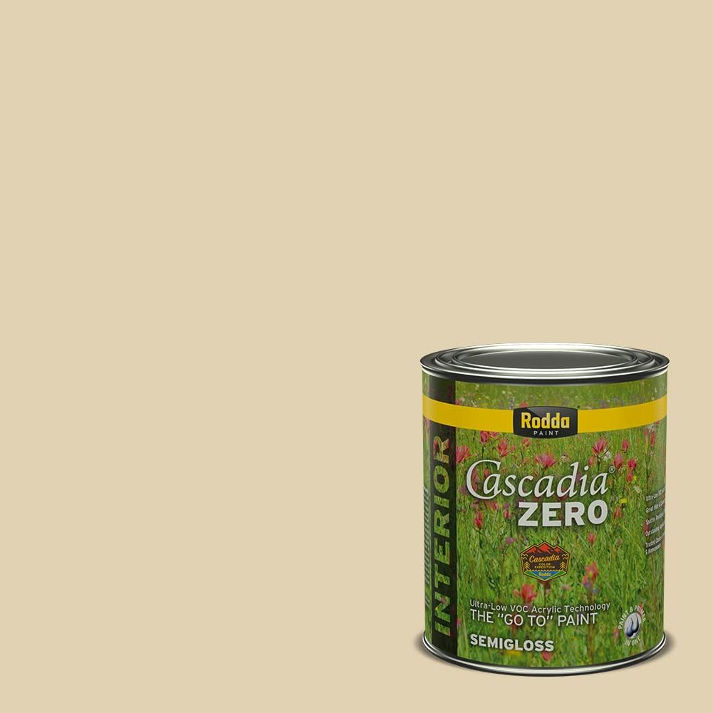 Rodda Paint CASCADIA ZERO Interior Satin Paint & Primer in One, 1-Gallon, Ivory Parchment