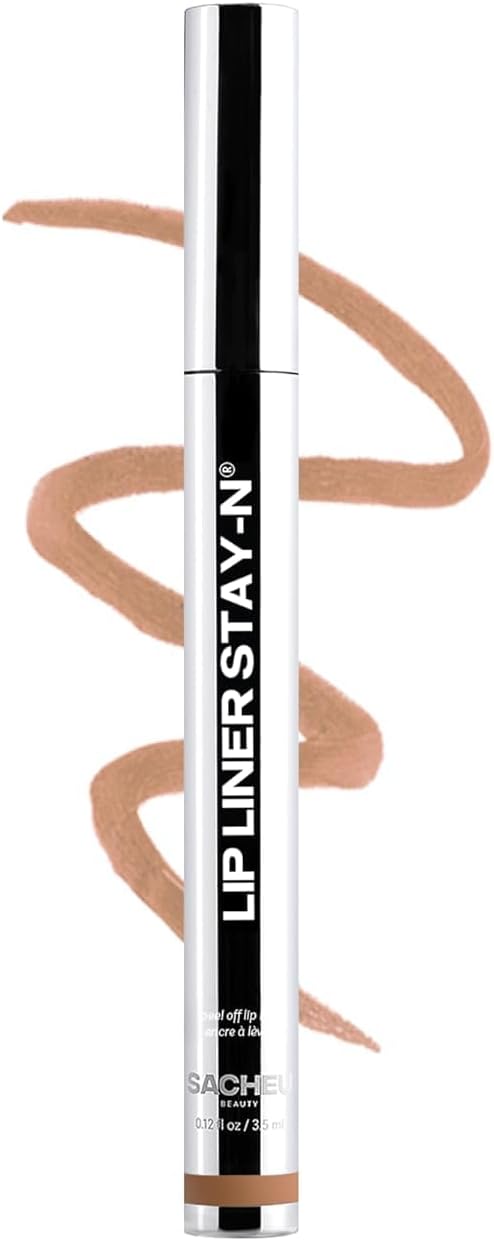 Sacheu Lip Liner STAY-N Peel Off Lip Stain, Longwear, nOOHde | Water-resistant, transfer & smudge-proof lip tint with hyaluronic acid & vitamin E for conditioning benefits, matte finish