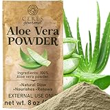 Aloe Vera Leaf Powder – 8 oz | 100% Pure & Natural | for Skin, Face, Hair & DIY Beauty Masks | Cooling Hydration, Moisturizer & Scalp Soother