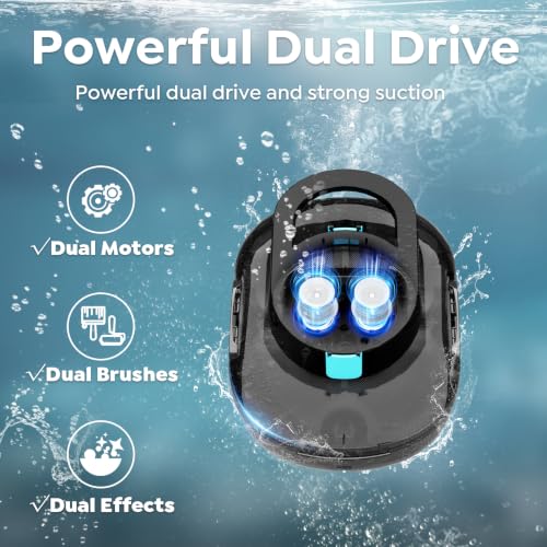 Image of S1 Pro Cordless Robotic Pool Cleaner, 130-Min Runtime, Cleans Up to 1,292 Sq.Ft, Dual-Motor Pool Vacuum, Automatic Cleaner with Large Filter Basket, Fast Charging & Self-Parking (Midnight Black)