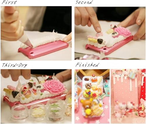 Image of Ulalaza 50pcs Slime Charms Mixed Set Resin Flatback Making Supplies for DIY Craft Making and Ornament Scrapbooking Beads Assorted Candy Fruit Cake Ornament