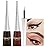 evpct 2Pcs Dark Brown Coffee Liquid Eyeliner Set Waterproof Brown Colored Eye Liners for Women Stamps Shapes for Eyes delineadores de colores para ojos delineador de ojos