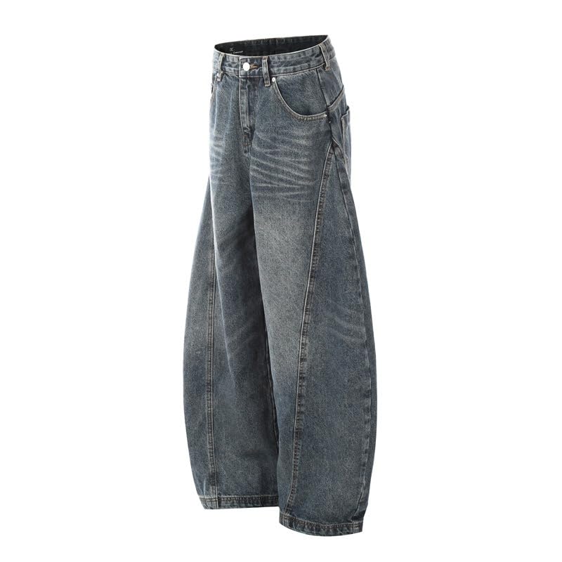 Men's Jeans American Retro Loose Casual Weekend Commute Daily Pants3