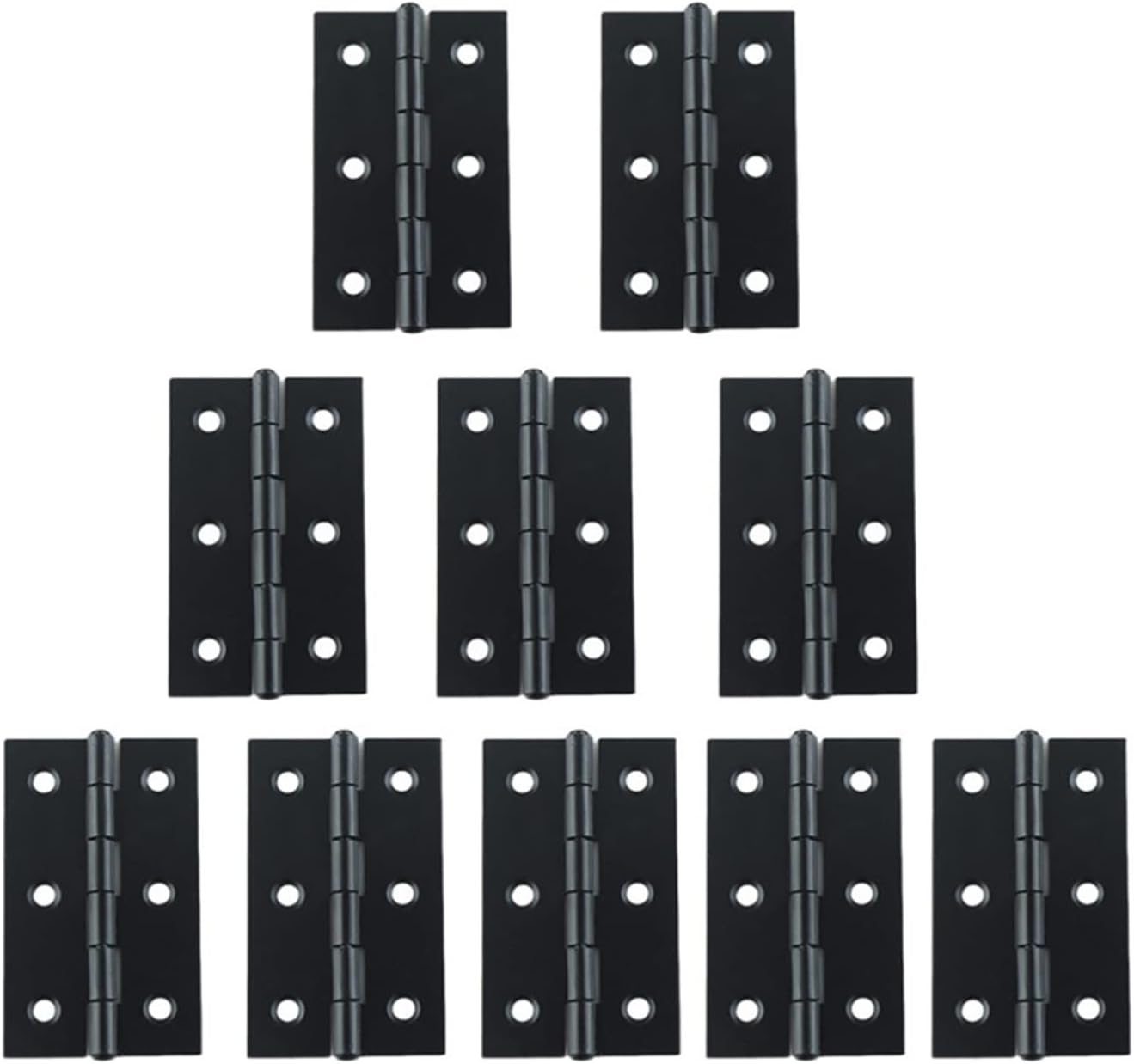 10pcs Hinges, Black Iron Door Hinges, Ball Bearing Hinges for Doors, Gates, Sheds and Cupboard Doors for Various Applications. Hinges