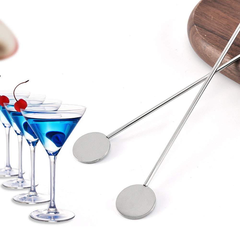 5-Piece Stainless Steel Swizzle Sticks - 5.98 Inch Mixing Sticks For Cocktails, Coffee & Beverages