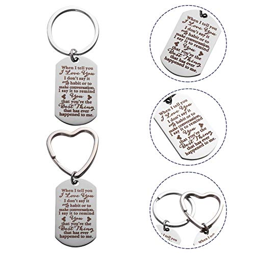 KESYOO 2 Pcs Chaveiros de Amor Casal Chaveiro Aniversário de Casamento Presente Dos Namorados para N