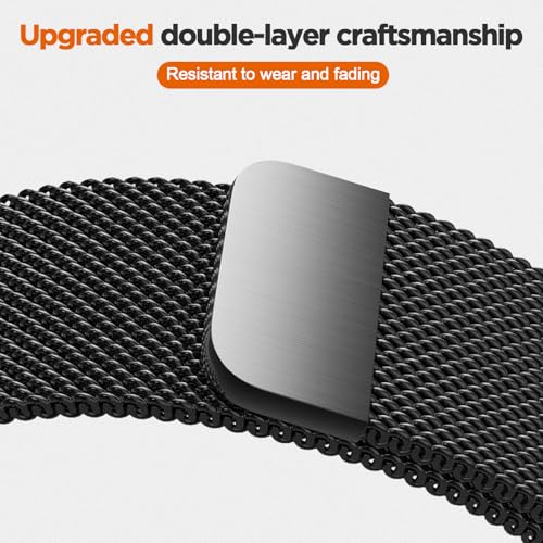 Image of Compatible with Samsung Galaxy Watch 8 Strap Metal 40mm /44mm magnetic milanese Loop Galaxy Watch 8 Classic Band 46mm Replacement Watchband Black Gold Rose Pink (No Watch)