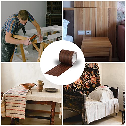 Ruban de réparation bois marron foncé pour rénover table et plinthe - 6