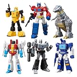 YOLOPARK Transformers Toys 6-Pack G1 Action Figures,Highly Articulated Optimus Prime,Bumblebee,Megatron,Soundwave,Grimlock,Starscream Transformer Toys for Kids Age 8 and Up,No Converting