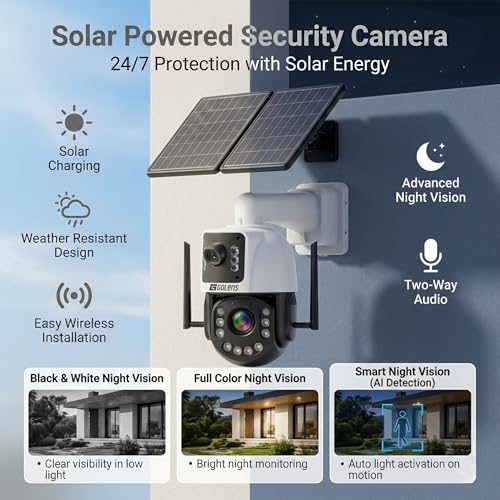 Image of V65H 4G Solar PTZ Camera 2MP Dual Lens with 20X Optical Zoom | AI Human Detection | Auto Tracking | 2-Way Audio | Night Vision | 100m Range | Waterproof Outdoor CCTV Camera with Solar Panel & Battery