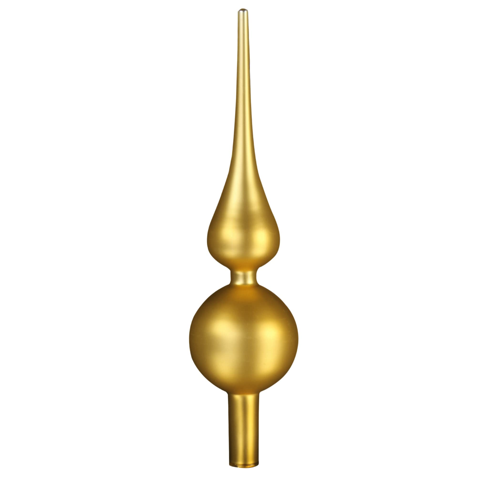 COM-FOUR® Christmas tree top in gold matt, Christmas tree top made of real glass for Christmas, fir tree top for your Christmas tree, 28 cm
