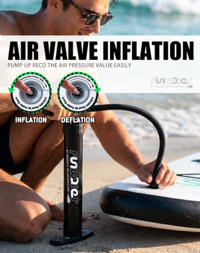 Image of FunWater Inflatable Ultra-Light Stand Up Paddle Board for All Skill Levels with Premium SUP Paddleboard Accessories,Non-Slip Comfort Deck for Youth & Adults