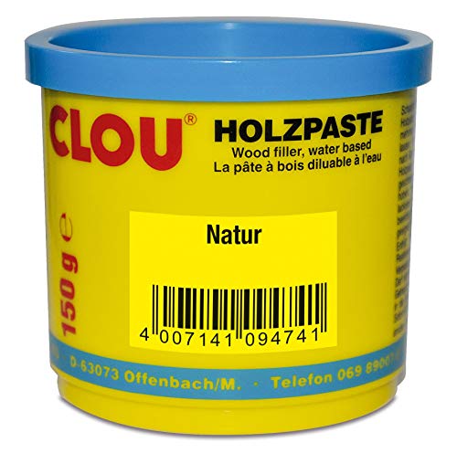 Clou Holzpaste zum Reparieren und Auskitten von Holzschäden natur, 150 g: gebrauchsfertige Paste geeignet für den gesamten Innenbereich