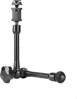 HIFFIN 11"/28cm Adjustable Magic Arm with Ball Head, 1/4" Screws for Flash/LED Light/Microphone/Monitor, Compatible with A Price In India