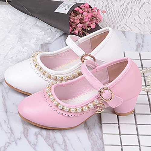 MATERUIEYES Upper Beaded Sweet Student Shoes Girls' High Heels Performance Dance Shoes2