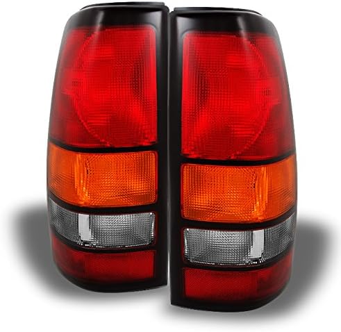 AKKON - For GMC Sierra Pickup Truck Red Clear Rear Tail Lights Brake Lamps Replacement Pair