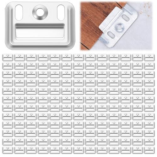 Image of 300 pcs Stainless Steel Z-Clips - Wall Panel Fixing Piece, Clamp | (1.73 inch /44mmx1.22 inch /31mm) for Integrated Wall Panels, Heavy Duty Walls Panel Buckle for Toilet Seats & Furniture Mounting