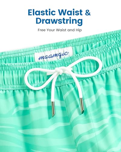 Image of maamgic 5inch Mens Swim Trunks with Compression Liner 2-in-1 Swimming Shorts Stretch Quick Dry with Zipper Pockets