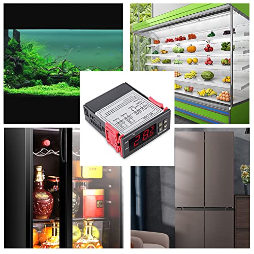 Controlador de Temperatura Digital Regulador de Temperatura Inteligente Suporte Frigorífico Aquecime