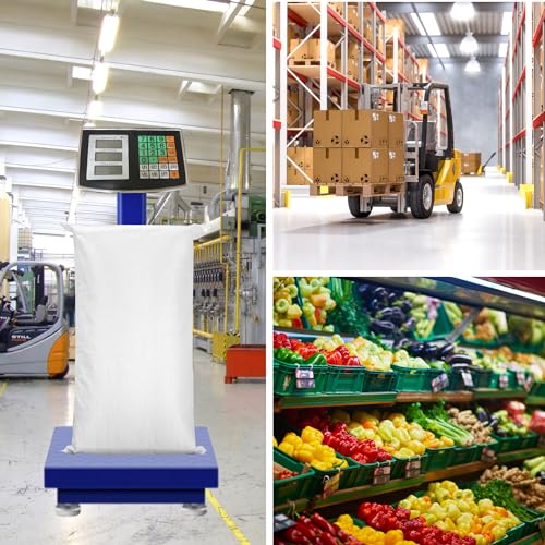 Industrielle Plattformwaage 150 kg. Zusammenklappbare Digital Waage mit LCD-Display. Stahlplattform 40x30cm. Interner Wiederaufladbarer Akku. Perfekt für Pakete, Lager, Geschäfte.