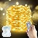 ANJAYLIA 2 Pack 100LED 33ft Fairy String Lights Battery Operated Waterproof Twinkle Firefly Light with Remote Timer for Bedroom Garden Party Decoration Warm White
