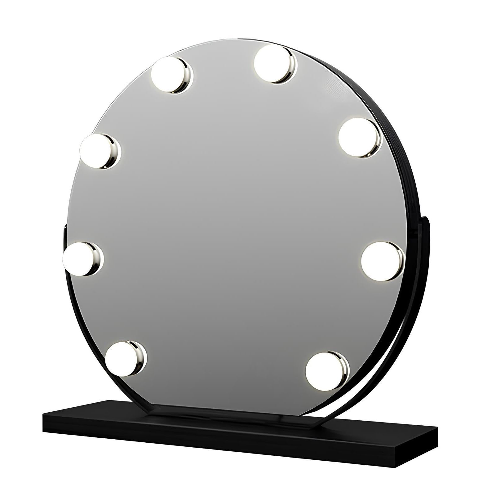 VQWQV LED Desktop Vanity Illuminated Mirror with Lights Touch Control