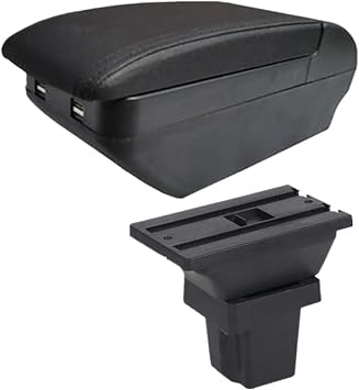 Car Armrest Storage Box For Chevrolet For Tracker For Holden For Trax 2013-2020 Car Armrest Storage Box AccessoriesH black line 4USB