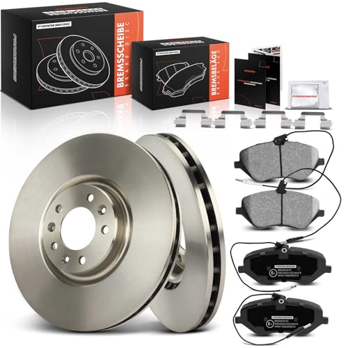 Frankberg Brake Kit incl. 2x Brake Disc + 4x Brake Pad Front Compatible with C5 III Break RW 407 6D 407 SW 6D 6E C6 TD 607 9D 9U Replace# 4254A3,425336