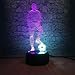 Produktbild 3D Illusion LED Nachtlampe 3D Lampe Neuheit 3D Lampe Fußball Mann USB Nachtlicht Stimmung Kinderspielzeug RGB LED Glühbirne Kinderspielzeug USB Touch Home Dekorativ mit Fernbedienung