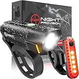 BX-500 Rechargeable Bike Light Set - Powerful Front and Back Lights, Bicycle Accessories for Night Riding, Cycling Safety Best Headlight with USB Tail Rear for Adults Kids Men Women Road Mountain