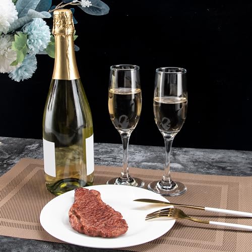 UMEIED Set of 16 Champagne Glasses, Champagne Flutes with Classic Shape, Long stem Sparkling Wine glasses for Wedding, Restaurant, Bar, Wine Toasting, Clear - Thumbnail 4