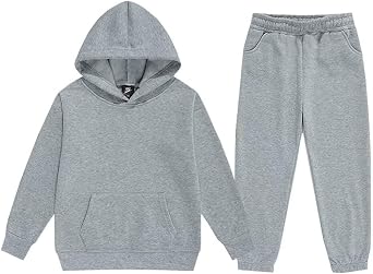 jeecoin Girls Boys Tracksuit رياضية رياضية سترة هوديي 2 قطعة أطفال قميص رياضي و Jogger Sweatpants مجموعة ملابس