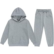 jeecoin Girls Boys Tracksuit Athletic Sweatsuits Pullover Hoodie 2 Pieces Kids Sweatshirt and Jogger Sweatpants Outfits Set