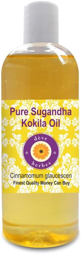 dève herbes Pure Sugandha Kokila Essential Oil (Cinnamomum glaucescens) Steam Distilled 100ml (3.38 oz)