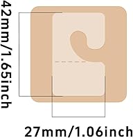 Vista 2 de 300 pestañas adhesivas transparentes para colgar, etiquetas autoadhesivas de 1.65 x 1.06 pulgadas, pestañas colgantes de plástico resistente