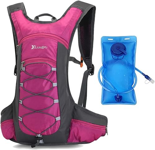 Croogo Mochila de hidratación para correr con vejiga de agua de 2 litros, ligera, Hydro Water Pack Ciclismo para hombres y mujeres, Rojo-OT05