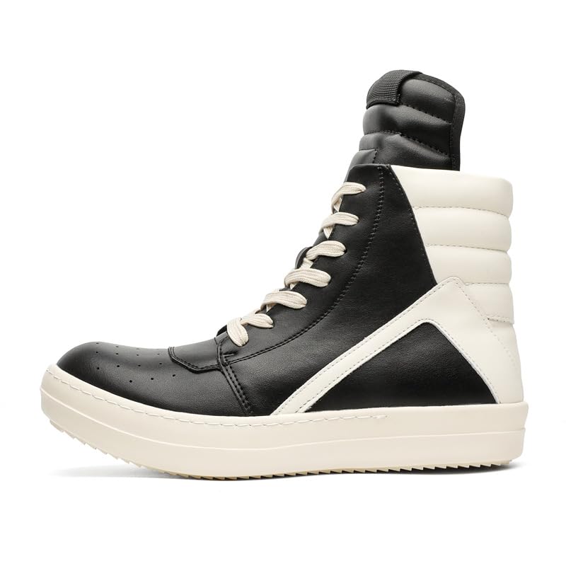 Street Style Vintage Women High-top Sneakers Soft Leather with Zipper Retro Fashion Unisex Trainers Shoes