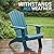 Psilvam Adirondack Chair, Oversized Poly Lumber Fire Pit Chair with Cup Holder, 350Lbs Support Patio Chairs for Garden, Weather Resistant Outdoors Seating, Relaxing Gift for Father & Mother(2, Blue)