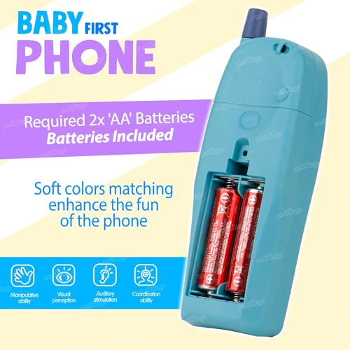 Image of Zest 4 Toyz Toy Phone for Kids Musical Mobile Phone Toy with Light & Sound Toys for Baby Pretend Play Mini Cell Phone Toy Birthday Gifts for Kids - Multicolor (Pack of 1) Battery Included