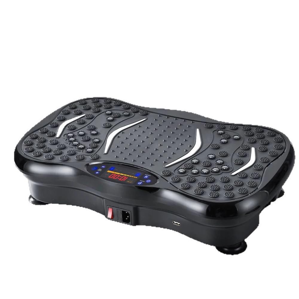 Vibration Plate Exercise Machine for Home Cardio Fitness 400Lbs Capacity Full-Body Workout Vibrating Platform with Loop Bands Fitness