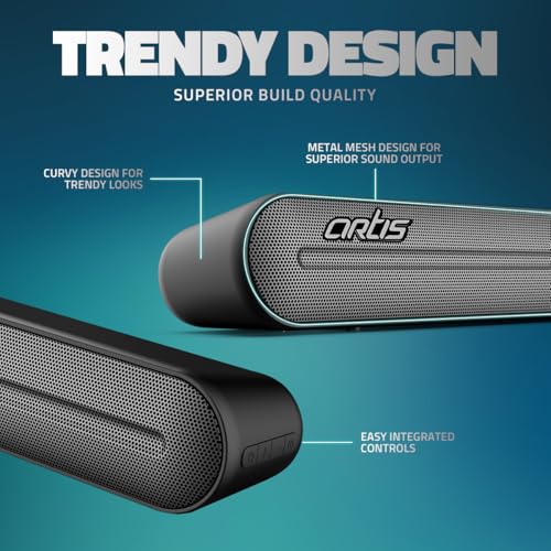 Image of Artis SoundHub 210 80 Watts Wireless Bluetooth Sound bar with 3EQ Pre-Sets,4 Driver Units & Multiple Input Modes: Bluetooth /HDMI(ARC) / AUX in /Optical /Co-Axial /USB Pen Drive Input