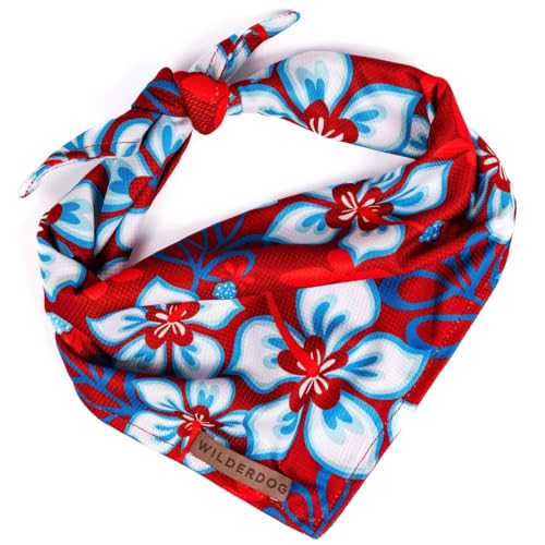 Image of Wilderdog Dog Bandana with Lightweight Quick Drying Poly-Blend Mesh Material in Aloha