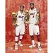 LeBron James Dwyane Wade NBA & MVP Trophies Miami Heat Photo