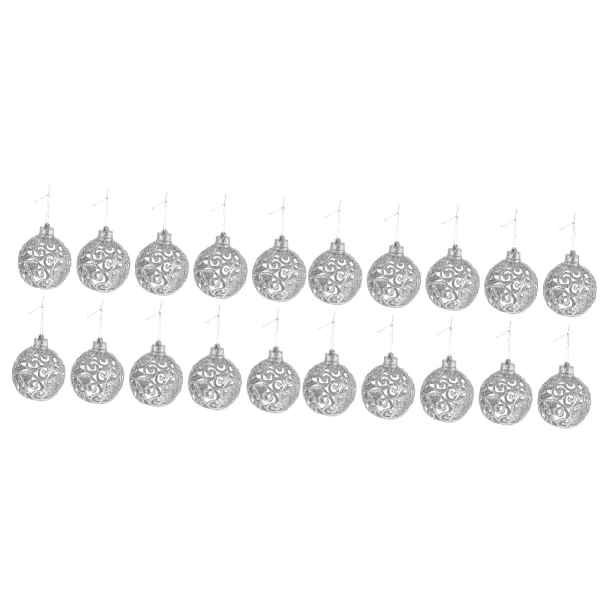 IMIKEYA 20 STK Hohle Kugel Weihnachtskugeln Halloween-Dekorationen im Freien Christbaumschmuck Christbaum anhänger Weihnachtsdekorationen Urlaubsdekoration Weihnachtsschmuck PVC