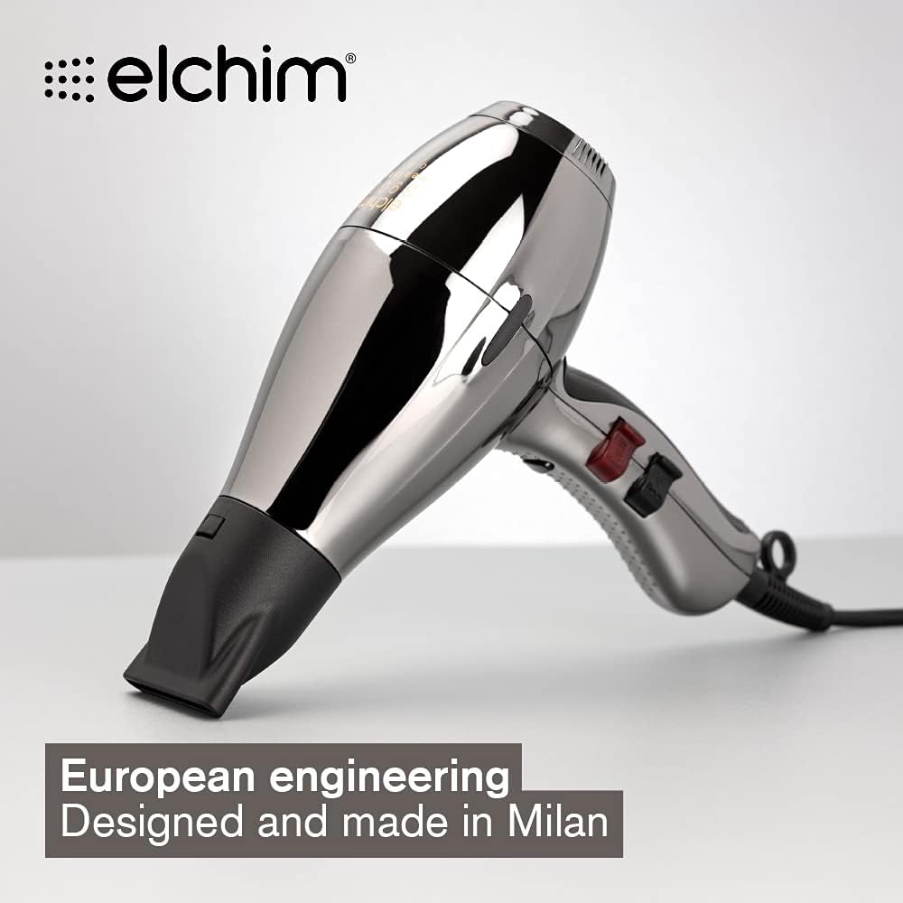 Secador de pelo Elchim 3900 Healthy Ionic Titanium Edition|Secador de pelo  profesional, silencioso, ligero y equilibrado para un cabello sano, suave y  brillante|Tiempos de secado reducidos 30%-2400W : Amazon.es: Belleza