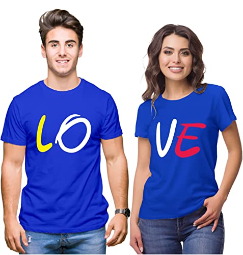 Image of Hangout Hub | Couple Tshirts | Love | Set of 2