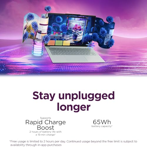 Image of Lenovo IdeaPad Slim 5i Ultra - College Laptop - Copilot+ PC - Intel Core Ultra 7 258V CPU - 14 inch WUXGA Touch Display - 32GB RAM - 512GB SSD Storage - Integrated Intel ARC 140V GPU - Sea Salt Grey