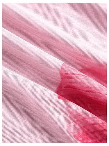 GORGLITTER Women's Boho Floral Print Mesh Flowy Maxi Skirt Trendy Summer Graphic Elastic High Waisted Beach Long Skirts4