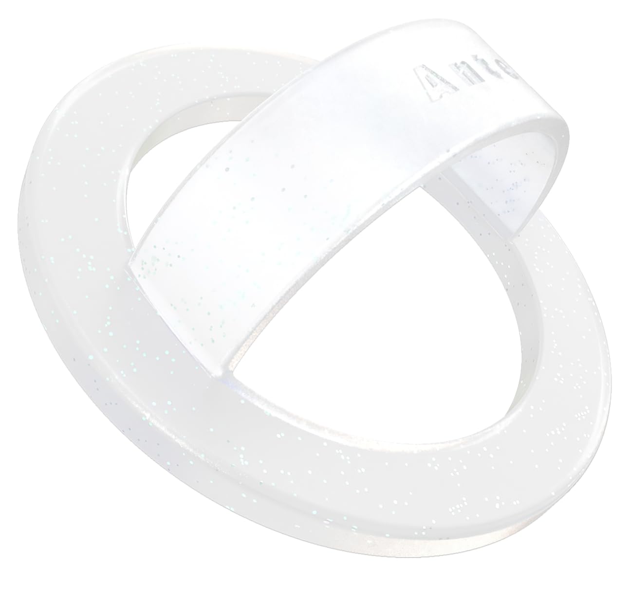 Anteel Magnetic Silicone Ring Grip Phone Holder, Strong Magnetic Attraction, Comfy and Portable, Removable Finger Loop Grip for Magsafe Phone Case (Clear Glitter)