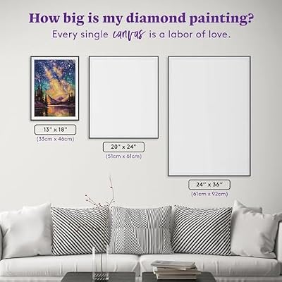 DIAMOND ART CLUB Starry Night - Night Music Diamond Painting Kit, Fun DIY Crafts for Adults, Square Diamond Art Canvas, 13 x 18 (33 cm x 46 cm)